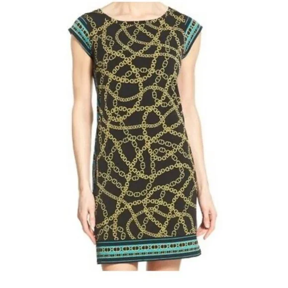 gold chain link dress Gold Chain Dress – Dona Matoshi main image 0